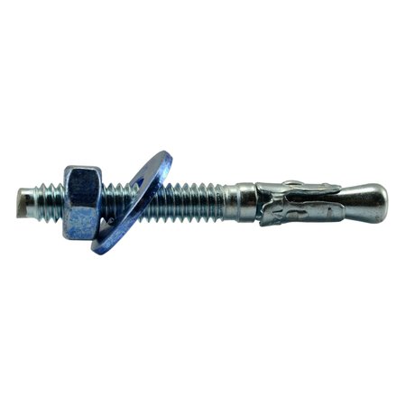 TORQUEMASTER Torquemaster Wedge Anchor, 2-1/4" L, Steel Blue Ruspert, 100 PK 51793